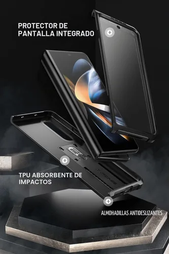 Vista 7 de SUPCASE Funda para Samsung Galaxy Z Fold 4 con soporte incorporado, color Negro