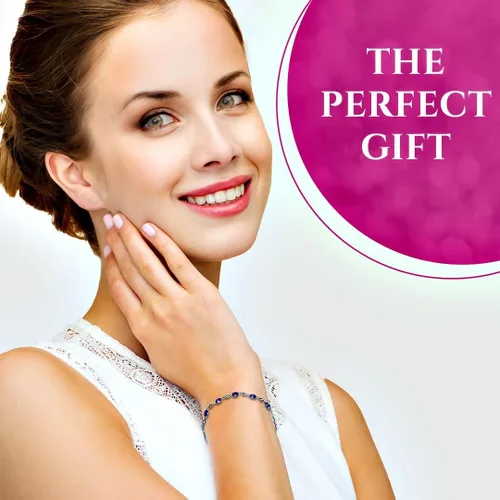 Vista 6 de Compra pulsera bolo de piedra natal LC para mujer con cadena deslizante ajustable Metal