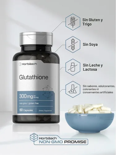 Vista 5 de Horbäach Glutatión 300mg 60 Cápsulas Reduce