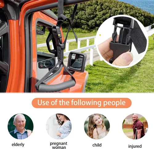 Vista 4 de Bentolin Mango de Mano Ajustable Mango de Seguridad para Parada Adecuado para Personas Mayores y Asistencia - Ayuda para Discapacitados (Negro)
