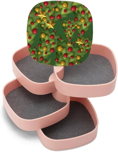 Vista 8 de jewelry cases for travel Rotate The Jewelry Box Decoration Design Christmas Tree New Year jewelry cases for necklaces & necklaces,jewelry cases for