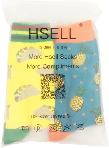 Vista 6 de HSELL - Calcetines de vestir para hombre diseños de colores divertidos y novedosos