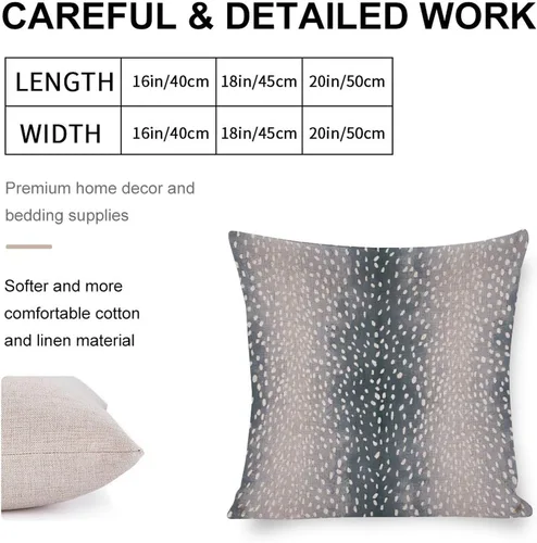 Vista 2 de Fundas de almohada de antílope, cuadradas, con estampado de antílopes azul, estampado de antílopes, fundas decorativas de lino para sofá, cama