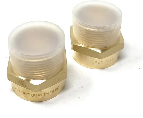 Vista 30 de Adaptador de latón sin plomo Cascada, rosca G británica BSPP macho a NPT hembra (1" x 1" (1 pieza))