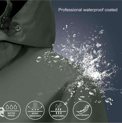 Vista 4 de Little Donkey Andy Chaqueta impermeable para mujer, ligera, con capucha, para viajes, senderismo, golf