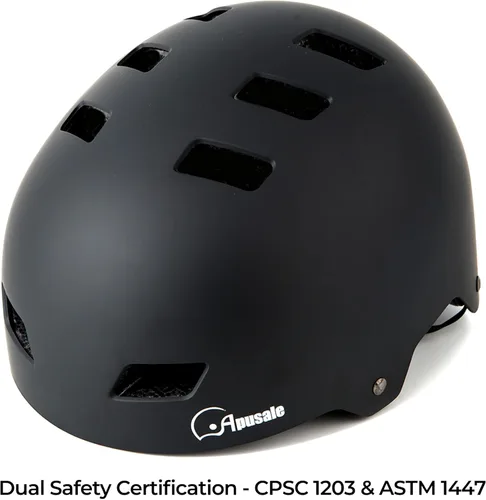Vista 3 de Casco para bicicleta y patineta, ajustable y multideporte para patines y scooter, 3 tallas para adultos, jóvenes, niños y bebés