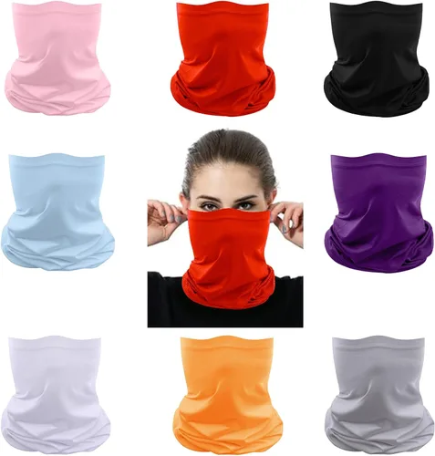 Vista 6 de Mascarillas de Polaina para el Cuello, Bufanda en Tubo, Bandanas Sin Costuras, Pañuelos para el Rostro, Cubierta Multiusos para la Cabeza