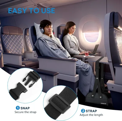 Vista 5 de 2 Pack Foot Hammock for Plane Travel with Comfortable No Clashing Base, Portable Foot Rest Made with Premium Memory Foam, Airplane Footrest Travel
