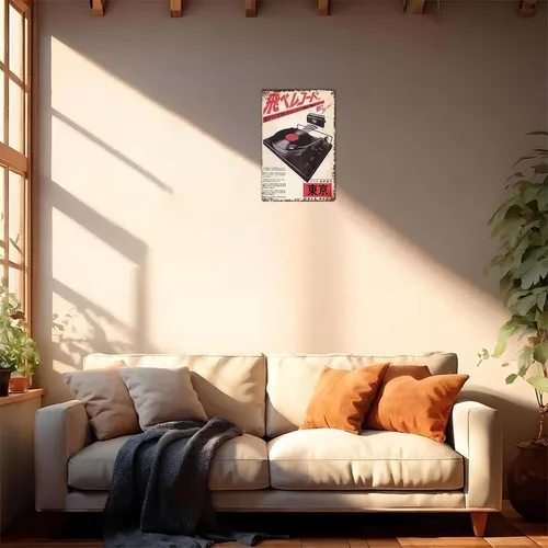 Vista 5 de Cartel de hojalata para fotografía de moda, póster de música retro, decoración estética de habitación de los años 90, letrero de metal para bares