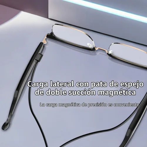 Vista 5 de Lentes inteligentes de audio Bluetooth, lentes de sol fotocromáticos para hombres y mujeres, micrófono y altavoces con sonido de oído abierto