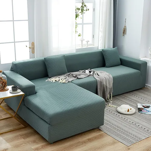 Vista 8 de Konsilsa Funda de sofá modular de alta elasticidad, fundas de sofá lavables de jacquard suave con parte inferior elástica, protector de muebles