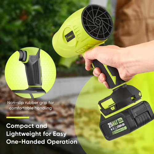 Vista 4 de Sakerplus Limpiador de Polvo Portátil, Soplador de Hojas Inalámbrico, Soplador de Nieve Manual, Sopladores de Mano para Cuidado del Césped, Limpieza