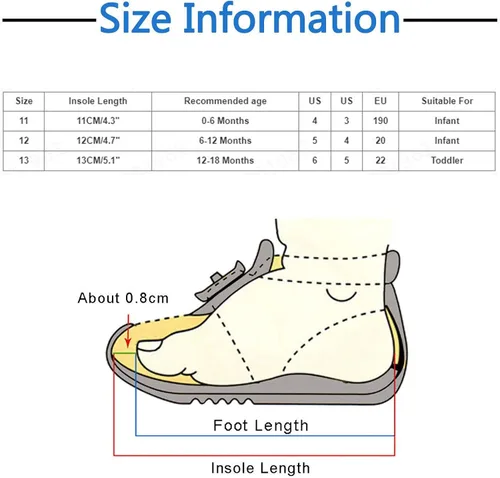 Vista 6 de 1 Year Old Walking Shoes Baby Toddler Shoes Boys and Girls Floor Sports Shoes Flat Bottom Non Slip Lace Infant Boy Boots