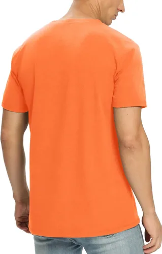 Vista 9 de NITAGUT Camiseta clásica de algodón para hombre con cuello redondo