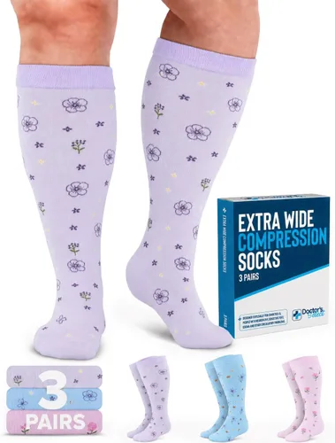 Vista 19 de Doctor's Select® Plus Size Compression Socks for Women Wide Calf - 3 Pairs