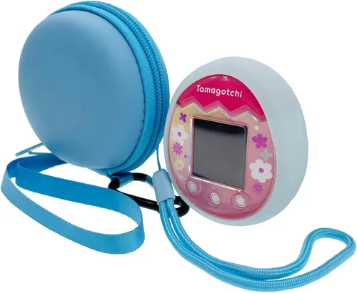 Vista 4 de Xcivi Estuche rígido y cubierta de silicona para Tamagotchi Pix Virtual Interactive Pet Game Machine (azul)