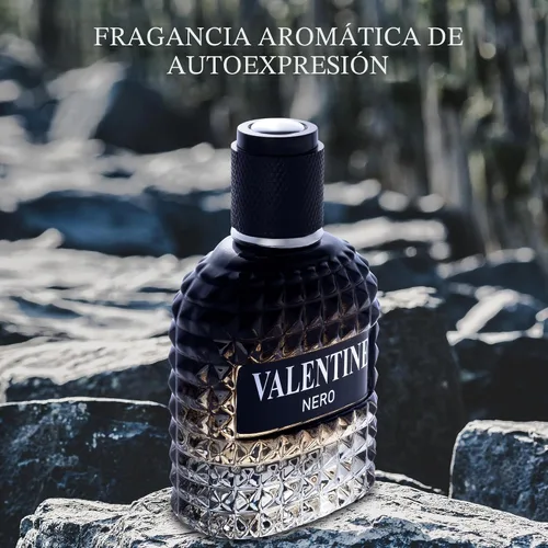 Vista 3 de Valentine Nero para hombre, colonia aromática amaderada, 3.4 onzas líquidas