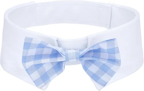 Vista 20 de Collar de corbatín negro para gato Segarty, lindo esmoquin para cachorros con corbatín para perros con collar blanco ajustable hecho a mano