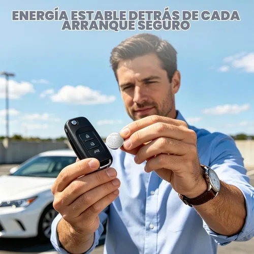 Vista 4 de CR2032 - Batería para llave de coche: baterías de litio de 3 V, paquete de 10 pilas CR 2032 para reloj de seguimiento remoto, reemplazo de juguetes