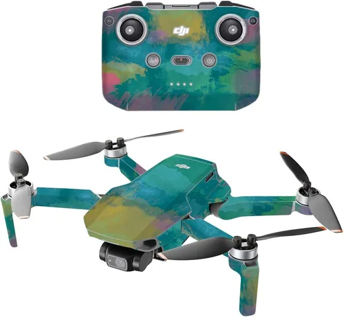Vista 5 de MightySkins - Compatible con DJI Mini 2 Dron portátil - Humo brillante Funda protectora de vinilo duradera y única Fácil de aplicar, quitar
