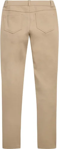 Vista 2 de Nautica Uniforme escolar para niña, pantalones de pierna ajustada entrelazados, cintura elástica con cierre de botón sintético, material elástico