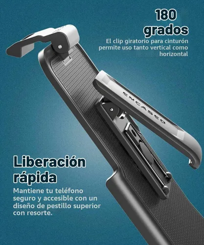 Vista 2 de Funda magnética Encased compatible con iPhone 14 con clip para cinturón Funda para teléfono (iPhone 14)