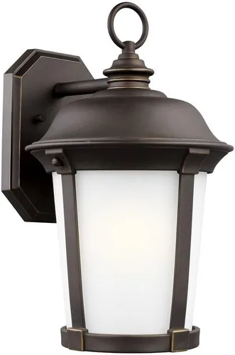 Vista 3 de Sea Gull Lighting Generation 8650701EN3-71 - Farol de pared transitorio para exteriores de Seagull-Calder Collection, acabado oscuro, mediano