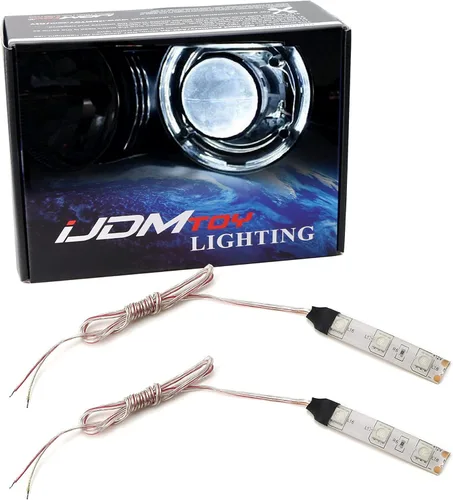 Vista 8 de Tira de luces LED Devil Demon Eye de iJDMTOY 3-SMD para adaptación a las luces de proyector o portavasos LED, caja de guantes, fluorescentes