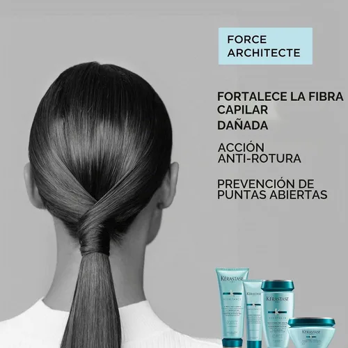 Vista 3 de Kerastase Resistance Force Architecte Mascarilla para el cabello Mascarilla reconstructora Fortalece el cabello y evita la rotura Con