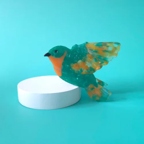Vista 4 de Clip de garra de loro cian,Pinzas de pelo de acetato,Pinzas de garra pequeñas para mujeres