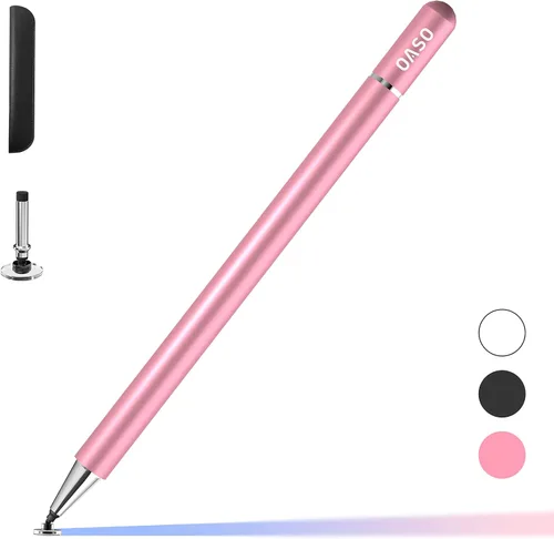 Vista 9 de Lápiz para Tablet, Lápiz Stylus con Punta de Disco Capacitiva y Tapa Magnética Compatible con Todas las Pantallas Táctiles, Lápices para Apple iPad