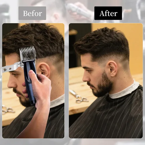 Vista 3 de Juego de peines profesionales Blend Friend Fade en color negro para barbero, peines profesionales para hombres y niños, herramientas de corte
