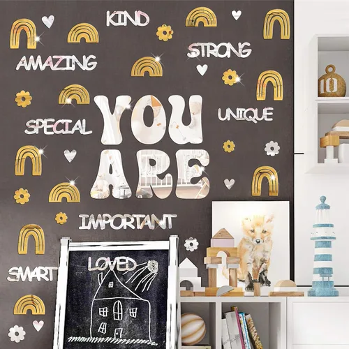 Vista 13 de Calcomanías de pared del alfabeto de animales, letras del alfabeto para pared, calcomanías de pared para niños, niñas, dormitorio, educativo, ABC