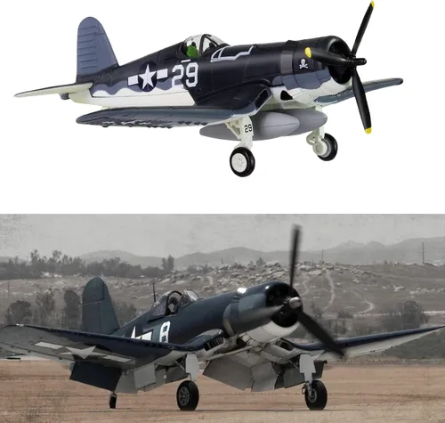 Vista 4 de HANGHANG Modelo militar de combate 1/72 F4U-1 modelo de avión fundido a troquel para colección o regalo