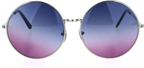 Vista 2 de Anteojos de sol redondos, grandes, clásicos, estilo Joplin hippie, lentes circulares