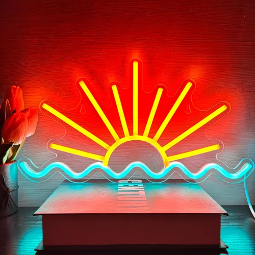 Vista 10 de Letrero de Neón de Dachshund para Decoración de Pared, Letrero de Perro de Neón, Lindo Cachorro con Sombrero de Vaquero, Letrero de Luz LED