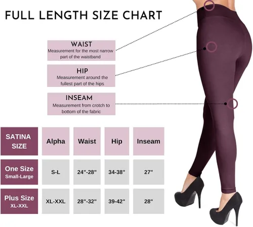 Vista 4 de SATINA - Leggings para mujer de cintura alta para mujer- Leggings capri y de largo completo para mujer