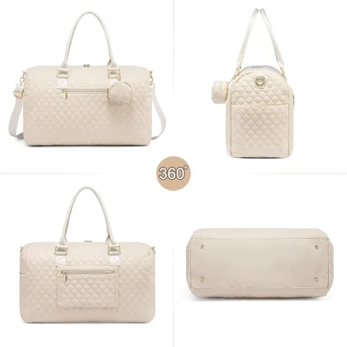 Vista 9 de LOVEVOOK - Bolso de pañales con estuche para chupete y cambiador, bolso grande de maternidad para hospital y viajes de fin de semana, bolso