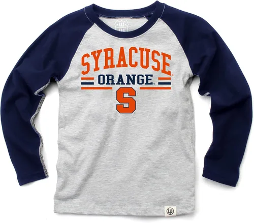 Vista 75 de Wes and Willy NCAA playera raglán de manga larga para niños