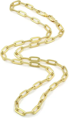 Vista 5 de Nuragold Pulsera de cadena de eslabones de cable Rolo alargada de oro amarillo de 10 quilates de 0.236 in, joyería para mujer, cierre de langosta