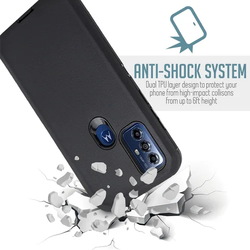 Vista 7 de Customerfirst - Funda para teléfono Motorola Moto-G Pure: G Play 2023 G Power 2022, con funda de clip para cinturón, resistente, a prueba de Negro