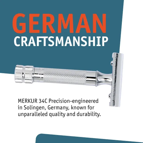Vista 6 de MERKUR MERKUR Short Handle Safety Razor with 10 blades Cromo