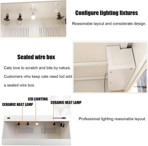 Vista 5 de Cat Incubator for Puppies, Pet Incubator Box, Pet Brooder Nursery with Heating, Cat Whelping Box Pet Incubator Box for Dog, Constant Temperature