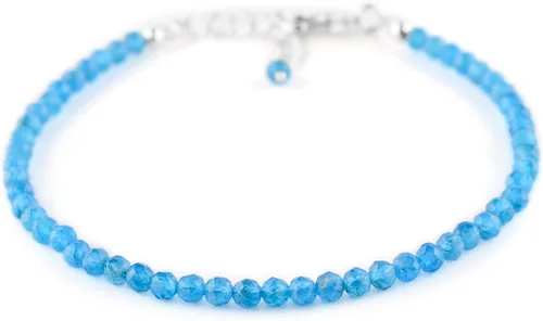 Vista 15 de Yanara Stone Bracelets For Women Beads Dainty Gemstones Jewelry for Women Birthstone, Chakra Energy Healing Crystals, Silver Plated Chain 8 inch