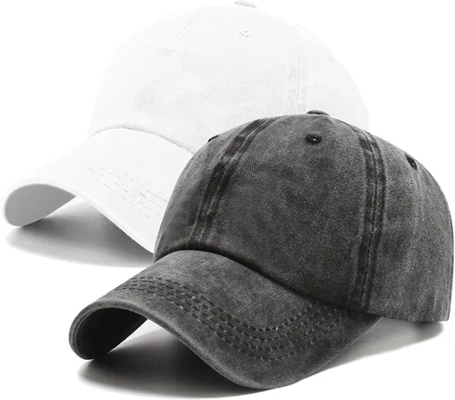 Vista 11 de PFFY 2 Packs Vintage Washed Distressed Baseball Cap Golf Dad Hat for Men Women
