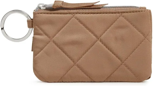 Vista 7 de Cartera de lujo de sarga con cremallera y protección RFID para mujer