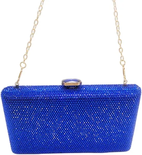Vista 9 de Elegantes bolsas de noche de cristal, bolsos de boda, bolso de novia, caja de mano para mujer