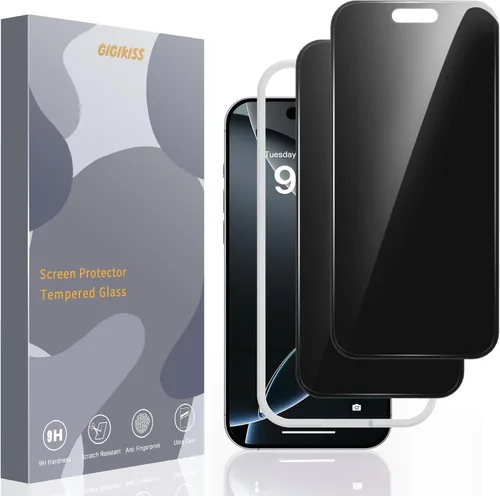 Vista 15 de GIGIKISS Paquete de 2 protectores de pantalla mate para iPhone 12 Pro Max de 6.7 pulgadas, protector de pantalla anti huellas dactilares