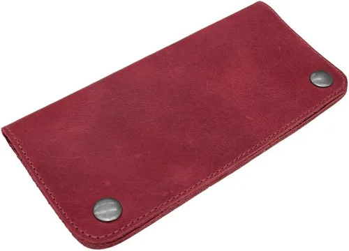 Vista 4 de Hide & Drink, Billetera de doble broche, rectangular con ranura para tarjetas, bolsa de noche, accesorio de viaje, cuero de grano completo, hecho a