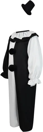 Vista 3 de Wolyzz Disfraz de payaso para niños, disfraz de terror para cosplay, disfraz de Halloween